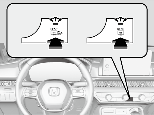 Rear Defogger/Heated Door Mirror* Button, CR-V 2023