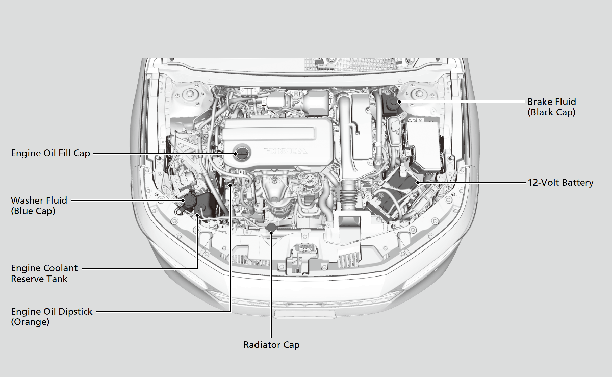 Maintenance Items Under the Hood 2024 Accord Hybrid Honda