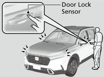 Door locks outside the vehicle