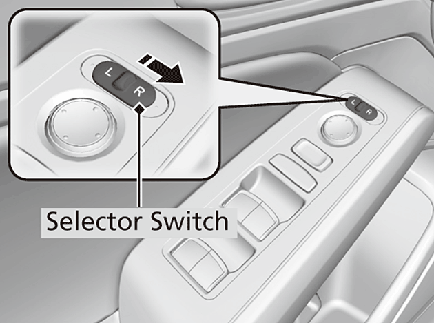 Parking Assistance: Door Mirror Tilt Down Function